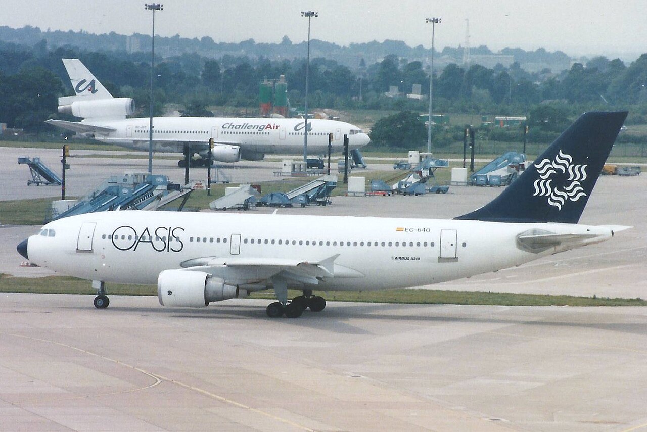 Manchester June 1994 Oasis Airbus A310 Ec-640 (16376202566)