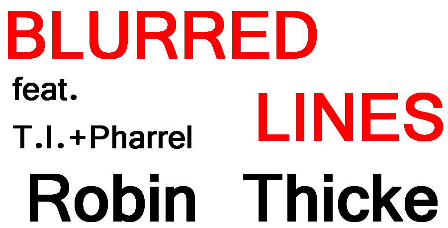 Blurred Lines - Robin Thicke single cover alternative