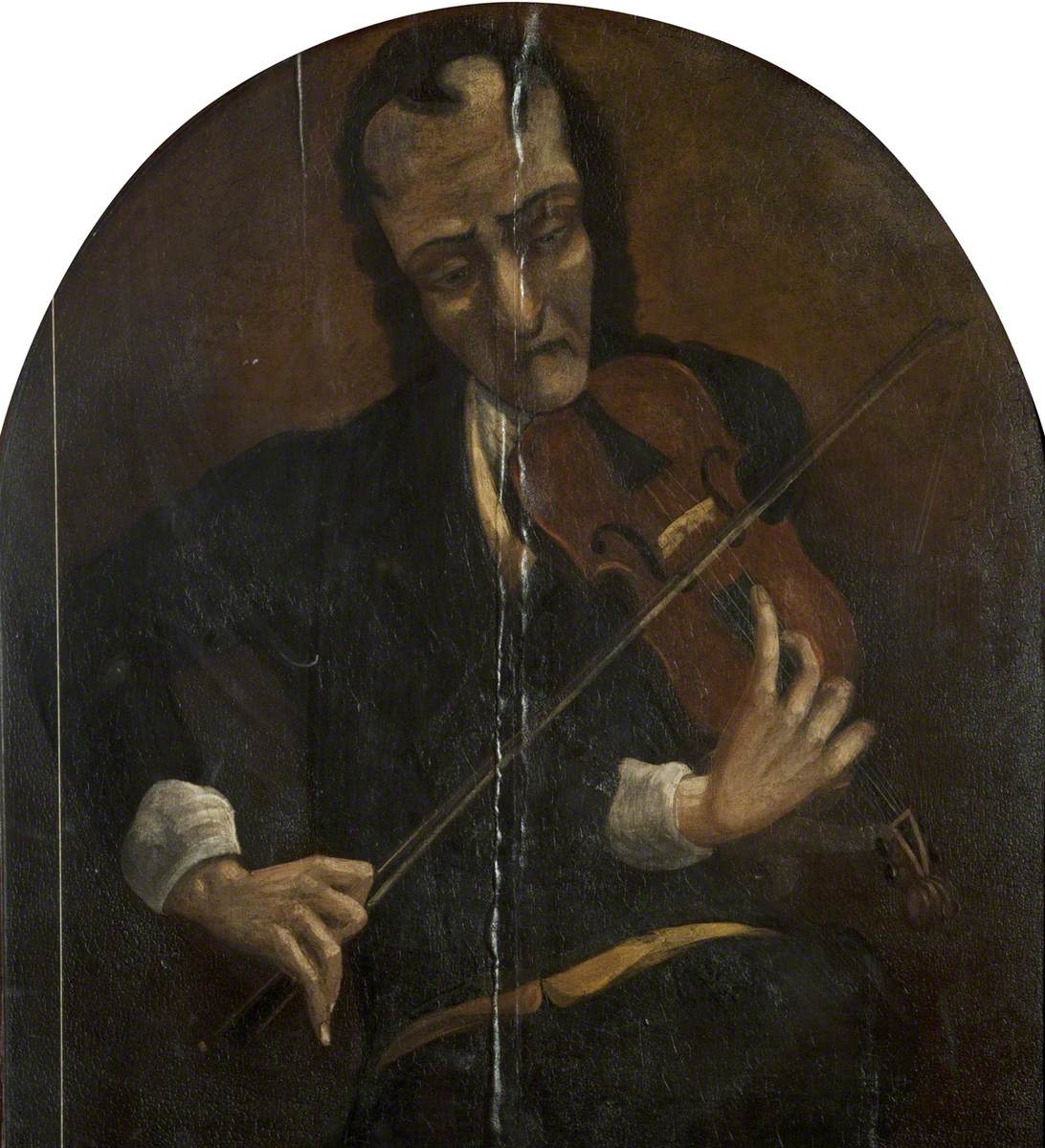 Unknown artist - Inn Sign with Portrait of Niccolò Paganini - 2003.1807 - Blackburn Museum and Art Gallery.jpg