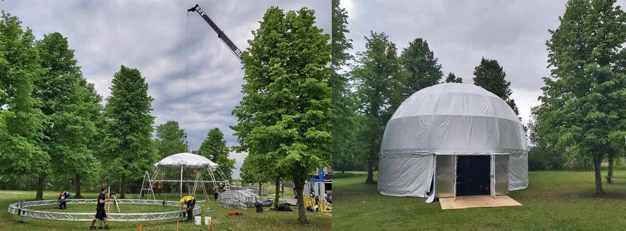 Montage du dôme Pink Floyd Dark Side of the Moon 360