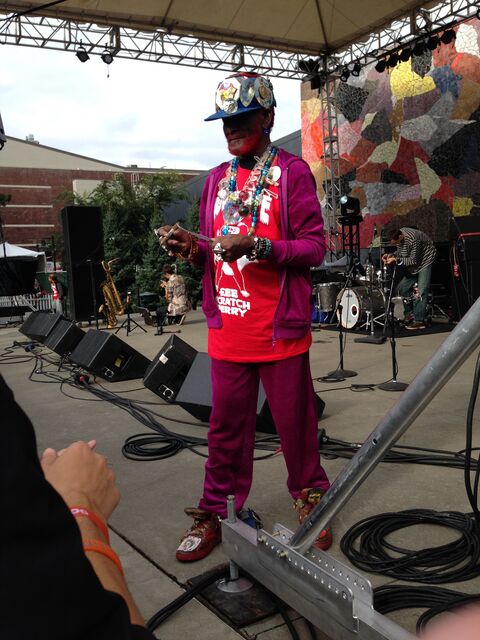 Lee 'Scratch' Perry, performing live.