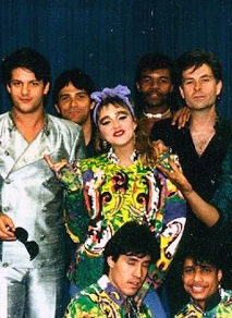 Madonna on the Virgin Tour.