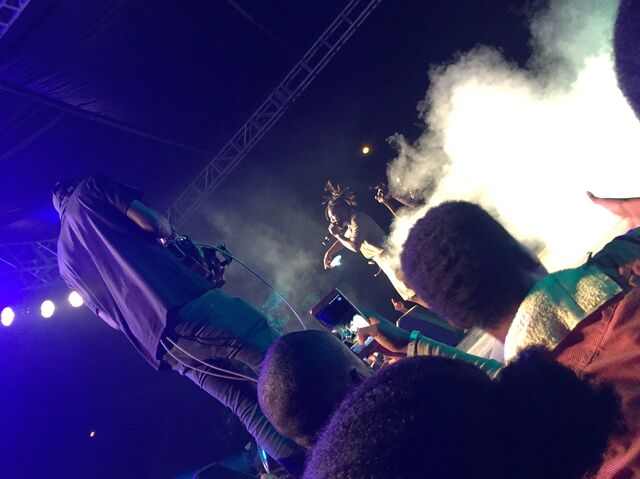 Burna Boy performing at Nativeland Concert, Lagos, 2016.